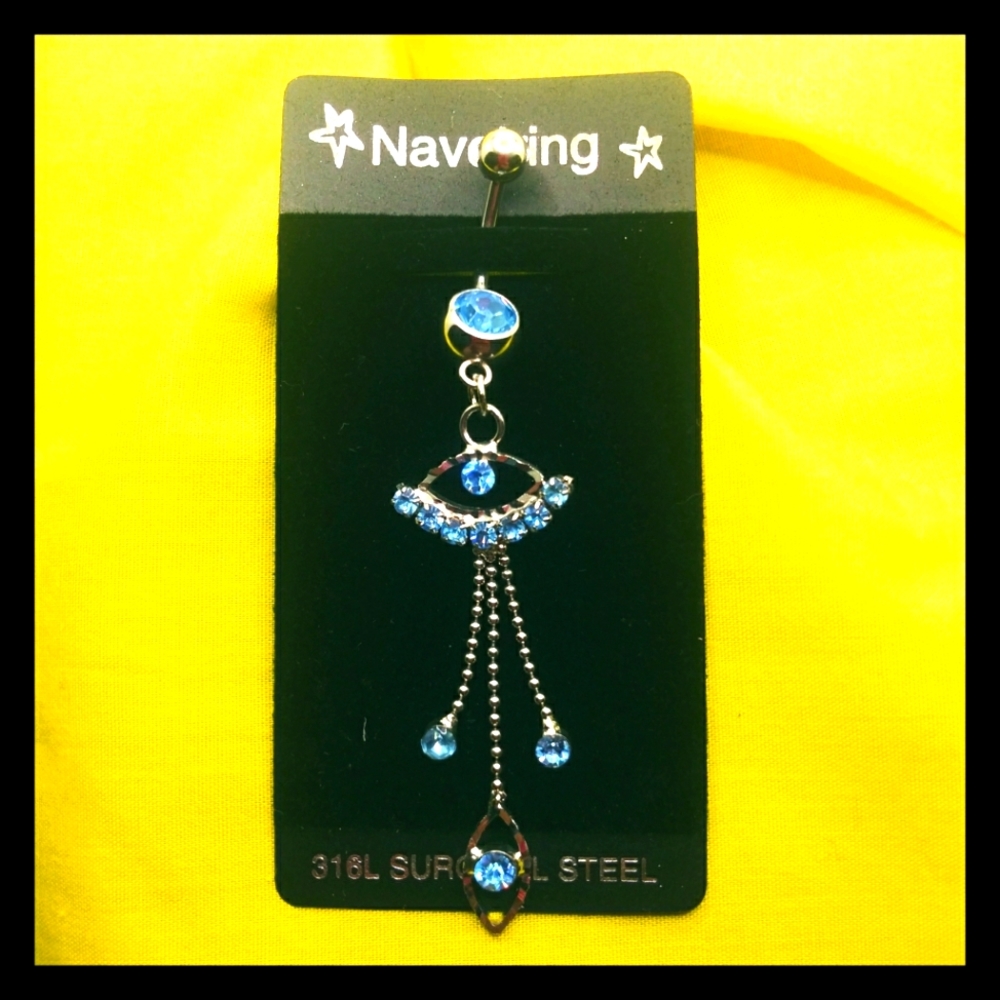 Protector Eye Dangle Belly Ring